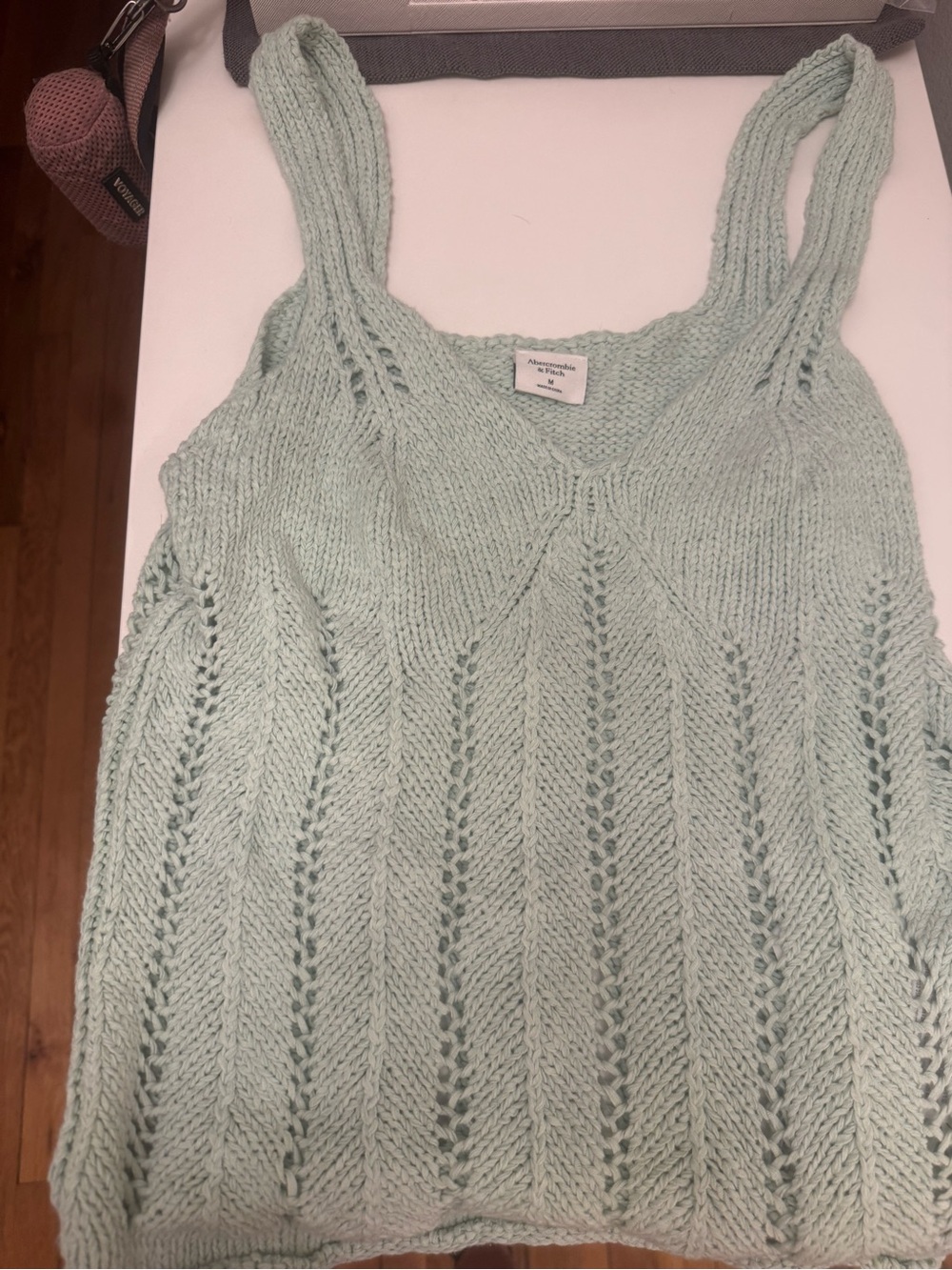 Abercrombie & Fitch Sage Green Knit Tank Top - Picture 2 of 4